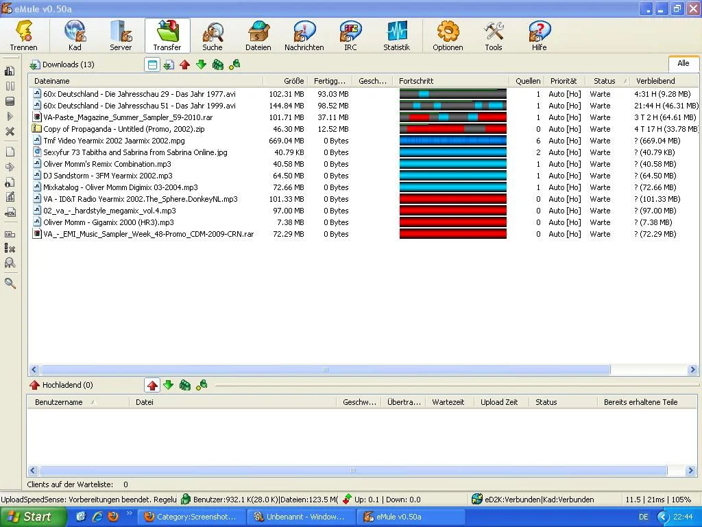Интерфейс eMule 0.50