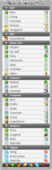 Контакт-лист Miranda IM